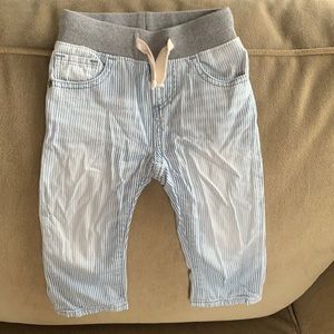 🌻 Gap Blue and White Stripe Soft Denim Pants